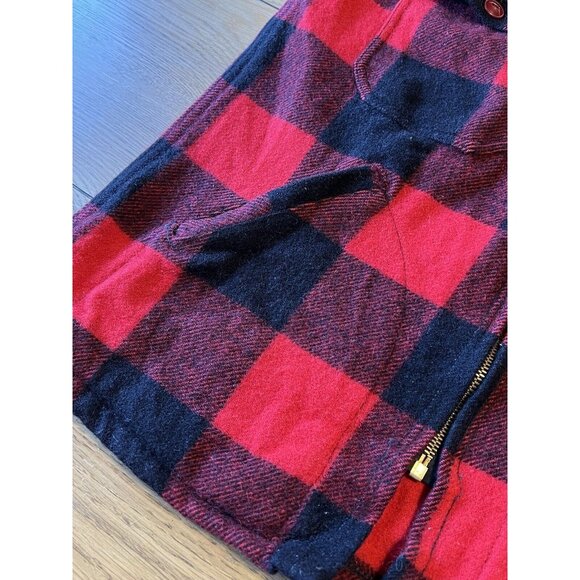 Woolrich Mackinaw Buffalo Plaid Wool Full Zip Hunting Jacket 124 - Men's Vintage - Picture 4 of 16